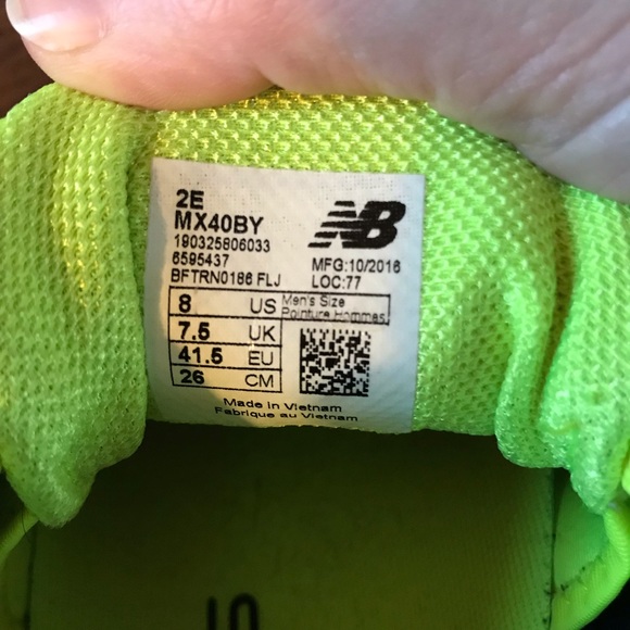 New balance trainer MX40BY men's size 8 2E wide - Picture 4 of 8